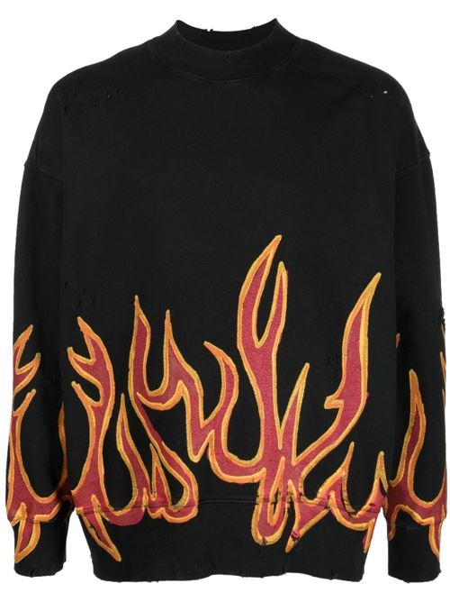 Felpa Graffiti Flames PALM ANGELS | PMBA065F22FLE0051025